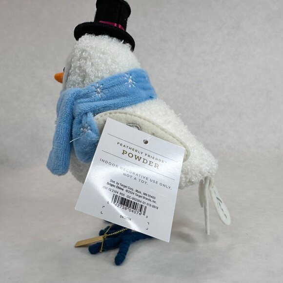Target Featherly Friends POWDER Snowman Bird Decoration Hat & Scarf NEW TAGS - Picture 5 of 6